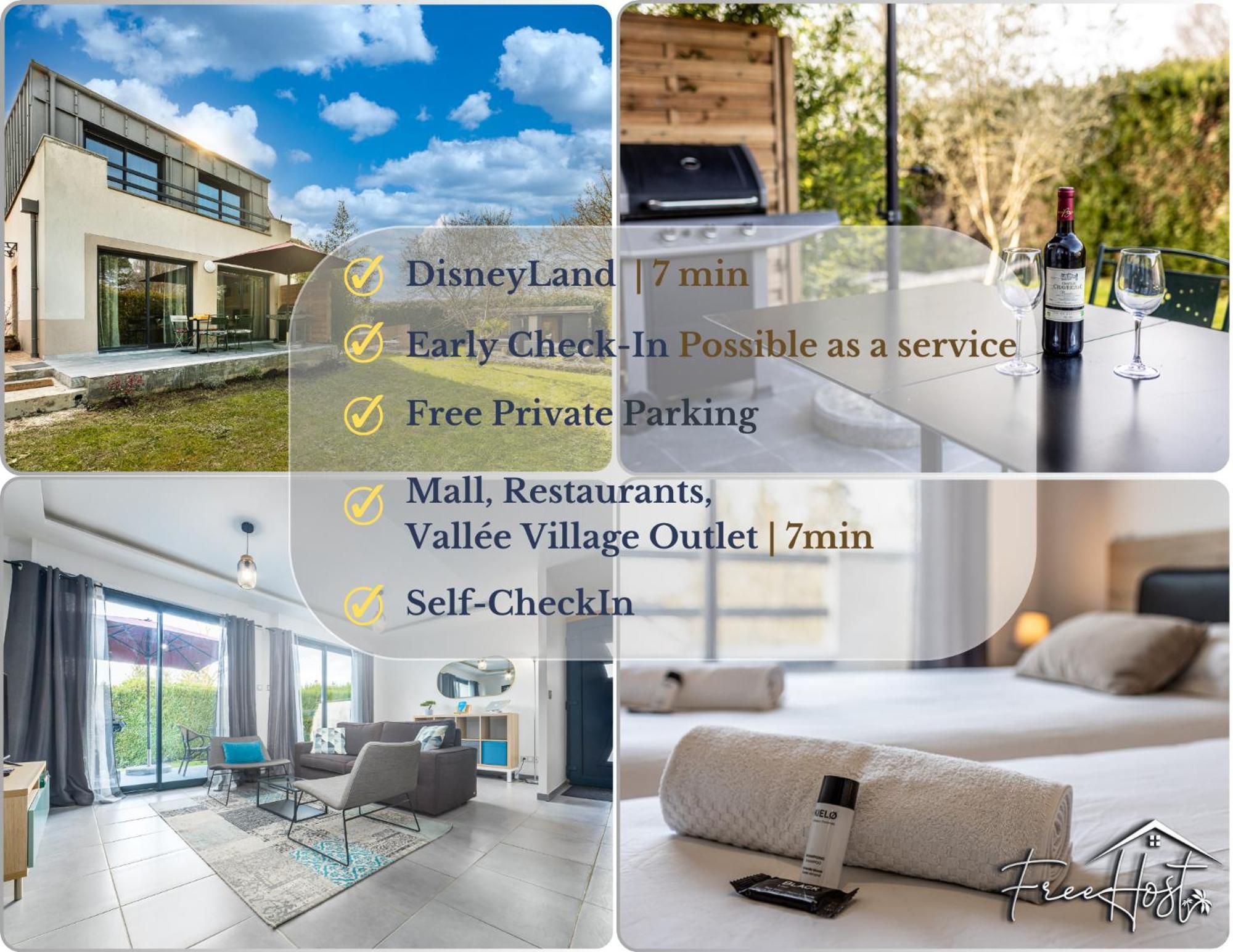 Magny'S Oasis - Disneyland 5Min - Private Parking - Terrace & Garden Exterior foto